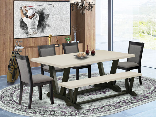 East West Furniture V627mz650-6 Juego De Mesa De Comedor