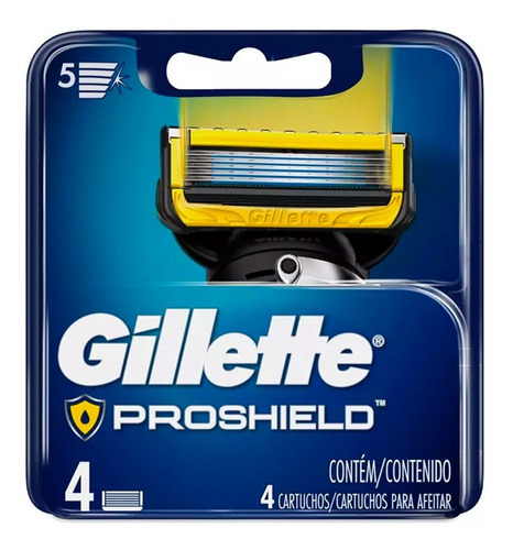 Gillette Repuestos 4 Cartuchos Afeitar Fusion 5 Proshield 