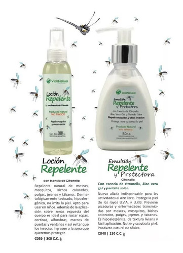 Repelente Vidanatural Emulsion X 150cc Citronella Y Aloe Gel