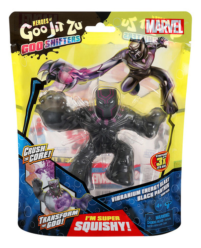 Goo Jit Zu - Boneco Elástico De 12cm Do Pantera Negra