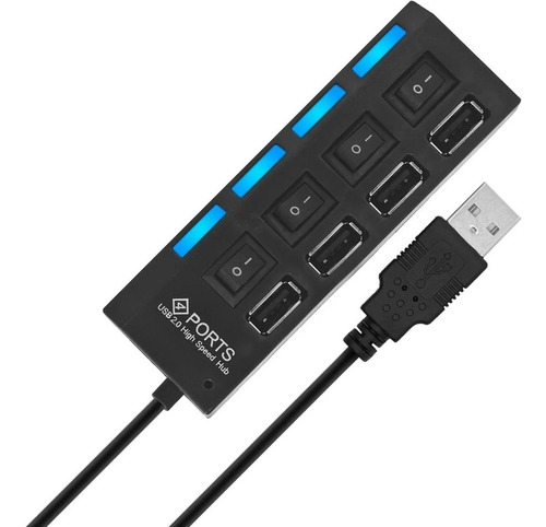 Kit 4 Plug In 2.0 Hub Usb 4 Portas Usb Mb Tech