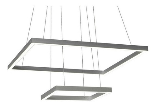 Lampara Colgante Led Doble Altura Led 30/60cm Quadra Gsg