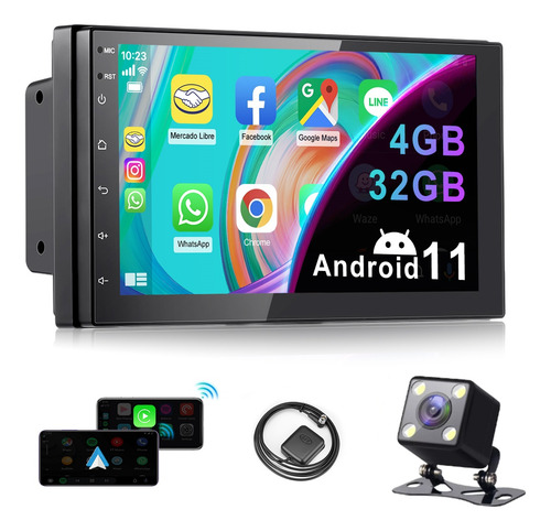 Autoestéreo Gearelec 9007232K Carplay led cam audio para automóvil