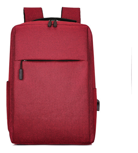 Mochila De Gran Capacidad Para Ordenador Usb Roja