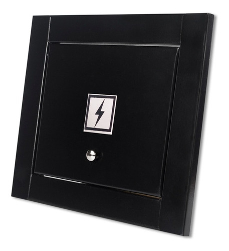 Caixa Correio Carta Linear Preta + Visor Água E Luz