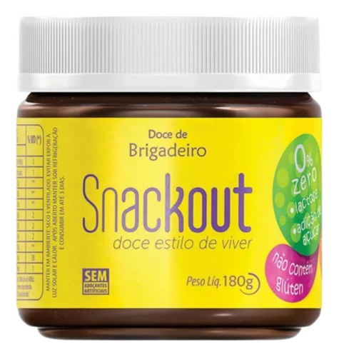 Doce Snackout De Brigadeiro Whey Sem Açucar