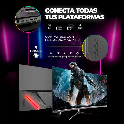 Monitor 32 Wqhd 165hz Tecmiyo Hdr10 1ms Curvo 1500r