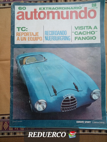 Automundo 60 Calendario Cacho Fangio Gordini 29/6/1966