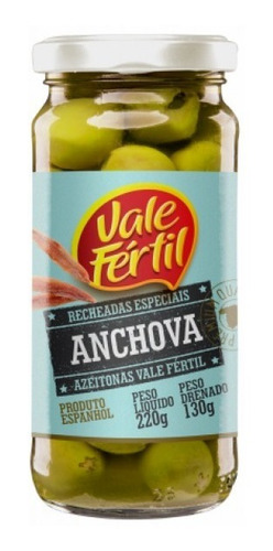 Azeitona Vale Fértil Recheada Com Anchova - 4 Unidades