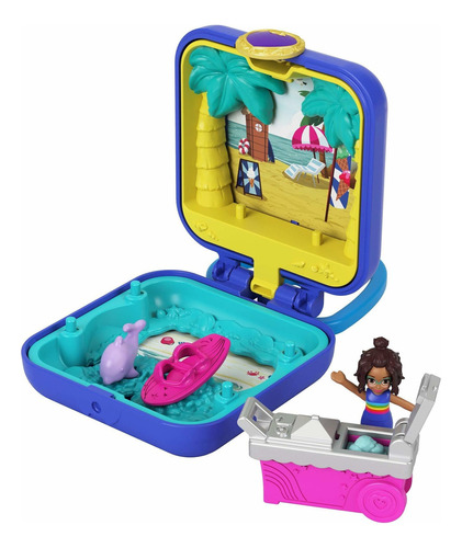 Polly Pocket Shani Tropical Beach Compact Con Carrito M Jms