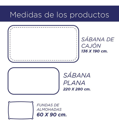 Juego De Sábanas 100% Algodón 300 Hilos Matrimonial - Hokins Color Blanco Diseño de la tela Liso