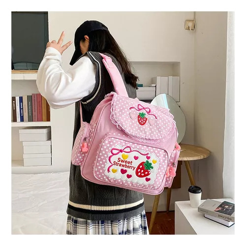 Bonita Bolsa De Fresas A La Moda Para Mujer