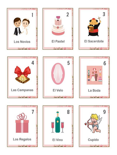 Lotería Despedida De Soltera Imprimible 60 Tablas