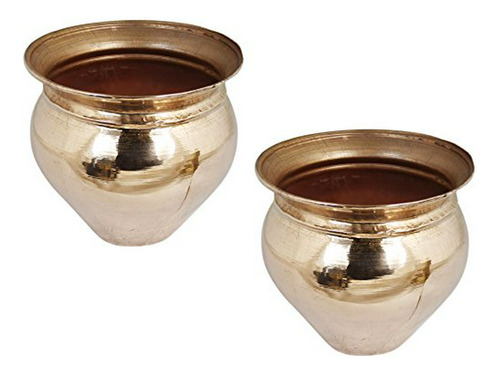 Conjunto 2 Lota Kalash Puja De Cobre Hindú 3 X3 X3 