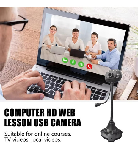 Cámara Usb 360° Rotación Y Enfoque Automático Para Videollam