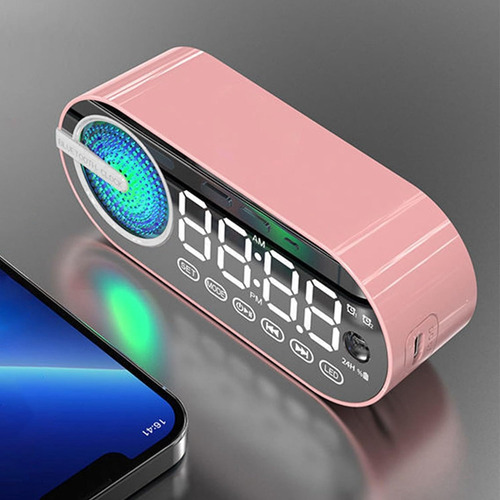 Altavoz Portátil T3 Con Reloj Digital Con Noche Colorida L