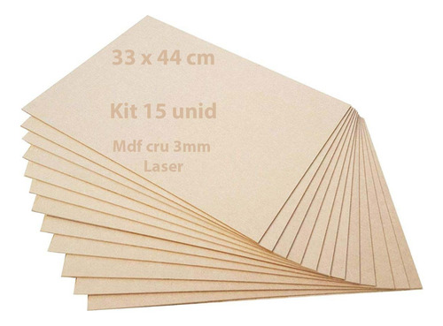 Kit 15 Placa Quadro Plaquinha Mdf 33x44 Cm Base Artesanato