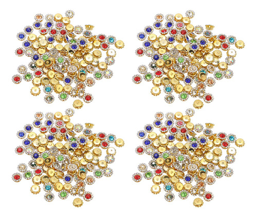 Botones Con Diamantes De Imitación En Forma De Flor, 400 Uni