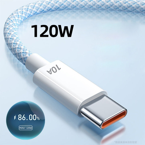 Cable De Datos Tejido Tipo C De 120 W Cables De Datos Rápido