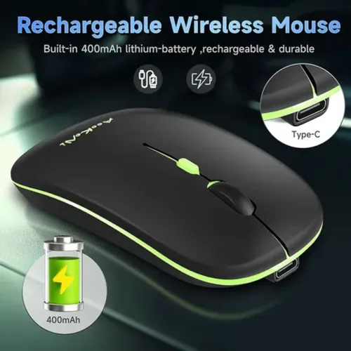 Mouse Raton Inalámbrico Bluetooth Pc Cell Tablet Recargable