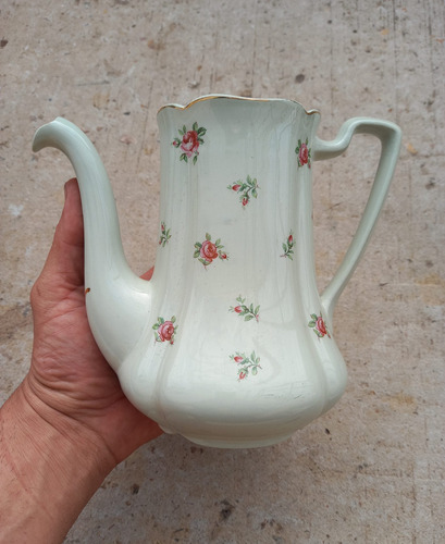 Antigua Tetera Porcelana Greendawn England Sin Tapa Detalle