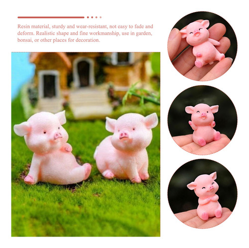 8 Peças De Porquinhos Em Miniatura, Modelos, Decorações, Bol