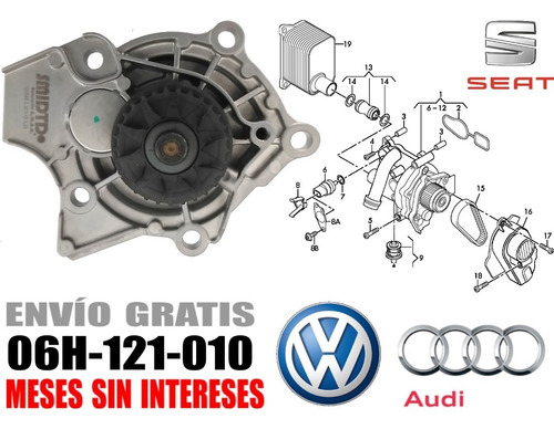 Imagen 1 de 6 de Repuesto De Bomba De Agua Vw Tiguan 2.0l 09-13