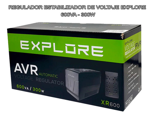 Regulador De Voltaje Explore 600va - 300w -8 Tomas Protector