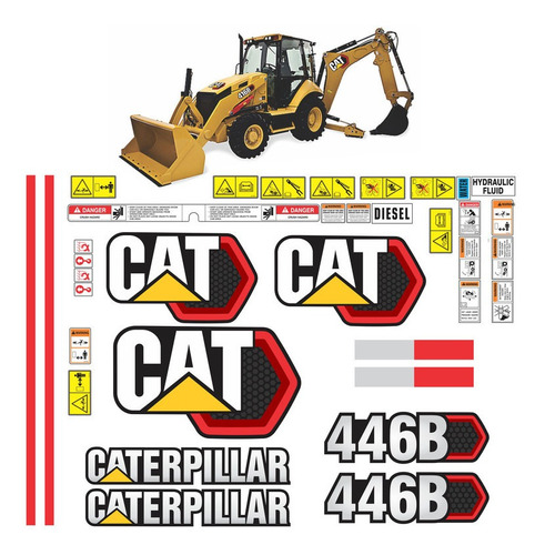 Calcomanias Caterpillar 446b Version 2021