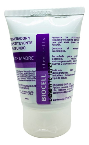 Crema Antiedad Biocell Stem Cells 50ml Zine Para Rostro 30+