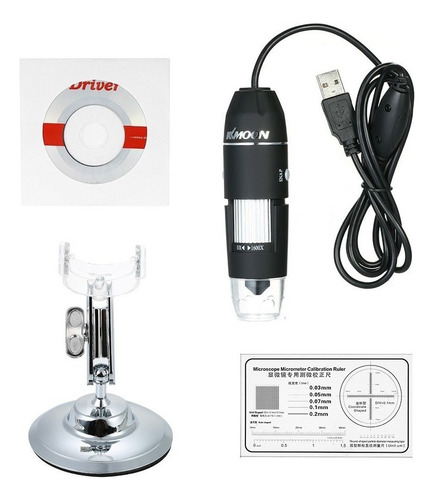 // Microscopio Digital Kkmoon Con Aumento De 1600x Y Cable