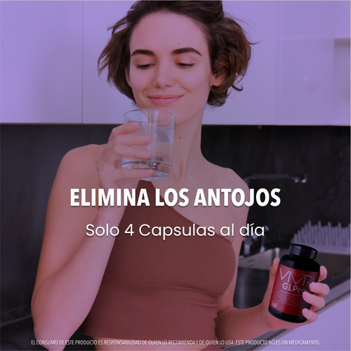 Vivri Glpro Reduce Antojos 360 Cápsulas Suplemento 90 Días Sin Sabor