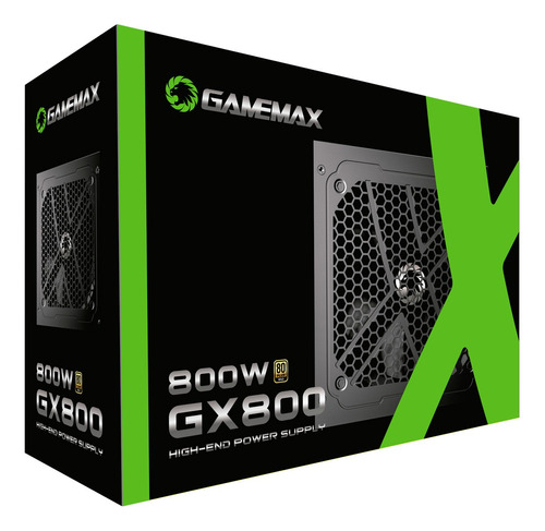 Gamemax GX Series Gx800 fonte de alimentação 80 plus gold 800w black