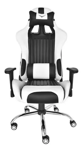 SILLA GAMER NEGRO CON BLANCO