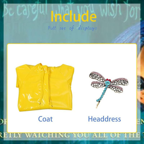 2024 Traje De Cosplay De Coraline, Chaqueta Impermeable