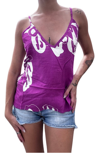 Musculosa De Fibrana Estampada