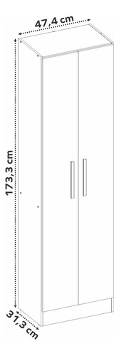 Armário Multiuso Escritório Nt4045 Com 2 Portas E Wt