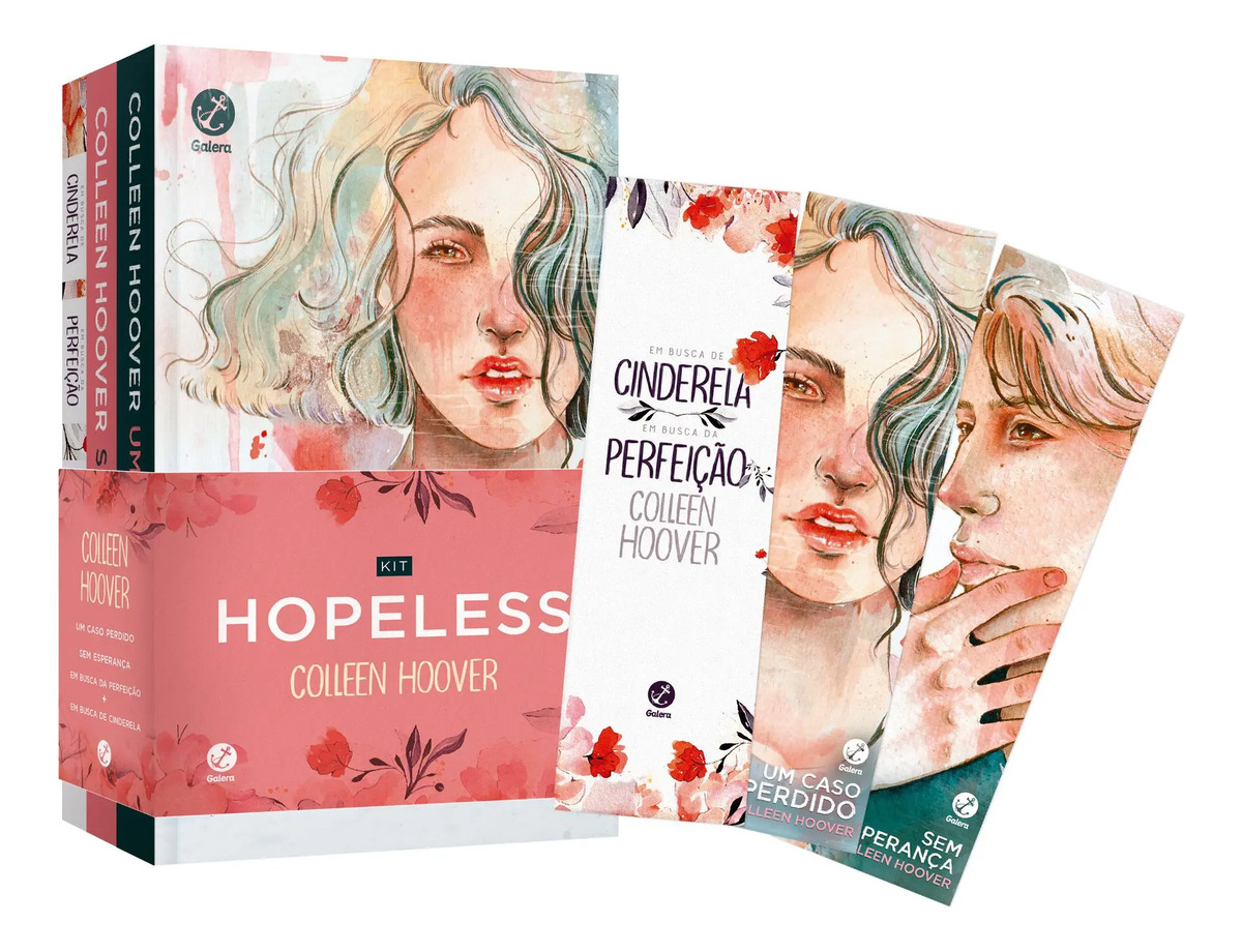 Kit Hopeless, de Colleen Hoover. Série Hopeless, vol. 1. Editora Galera, capa mole, edição 1 em português, 2022