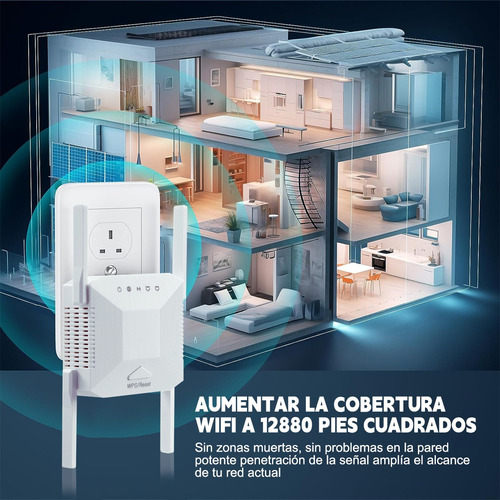 Repetidor Wifi 5g 2.4g Fácil Instalación Compatible Al Cien
