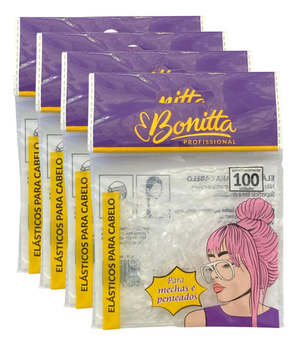 Kit Com 400 Elásticos Para Cabelo Bonitta - Escolha O Seu!