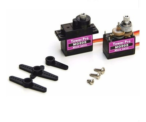 Imagen 1 de 4 de Mini Servo Tower Pro Mg90 1.8kg 180 Engranajes Metal Arduino
