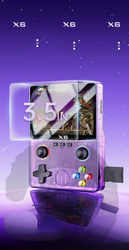 Rx Nueva Consola De Juegos X6 Transparente, Joystick Dual
