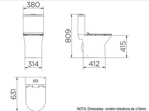 Vaso Sanitário Com Caixa Acoplada Docol Lift Branco 968766