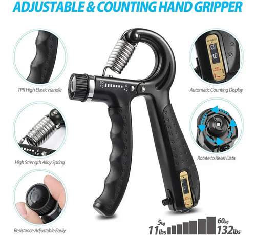 Set De 5 Hand Grips Ejercitadores De Manos,dedos,antebrazos