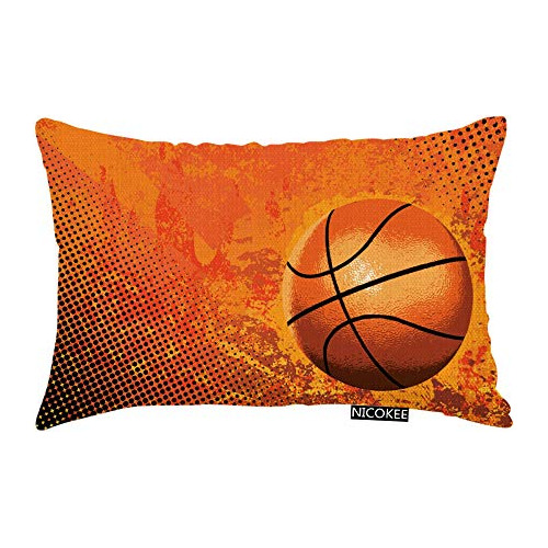 **funda Cojín Baloncesto Naranja 20x12 **