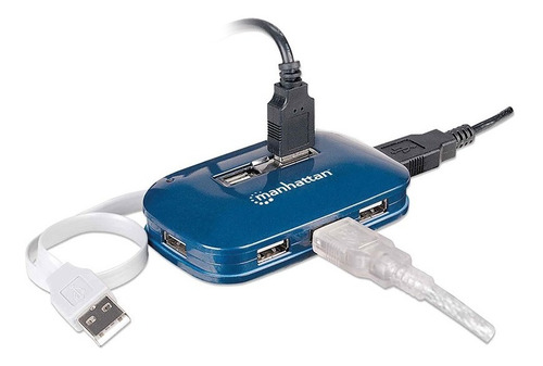 Hub 7 Puertos Usb Alta Velocidad 2.0 Dual 161039 Manhattan
