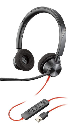 Plantronics Blackwire 3320, Usb-a Usb A Negro Adaptador De C