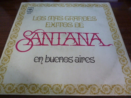 Santana En Buenos Aires Los Mas Grandes Exitos Vinilo Arg