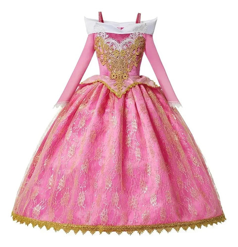 Vestido De Princesa Aurora De La Bella Durmiente Para Niñas
