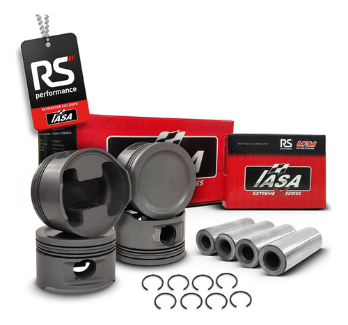 Kit Pistão Forjado Côncavo Ap 1.9 8v 1000cv + 4 Pinos 20mm